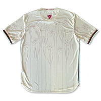 Cymru Cennin Pedr Away Football Jersey back off white standard fit performance fabric available @ asphaltsocialklubcom 