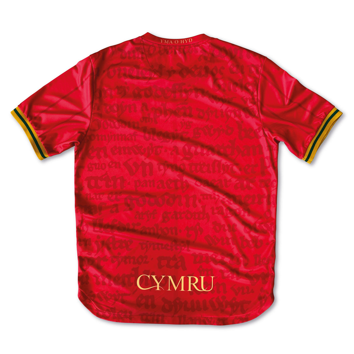Cymru Hanes Home Football Jersey back red standard fit performance fabric available @ asphaltsocialklub.com