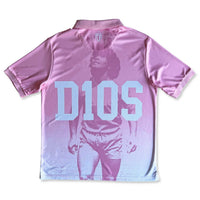 Diego Away Football Jersey Back pink retro style Napoli inspired standard fit performance fabric available @ asphaltsocialklu.com