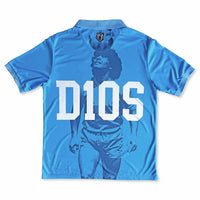 Diego Home Football Jersey Back sky blue  Napoli inspired retro style performance fabric available @ asphaltsocialklub.com 