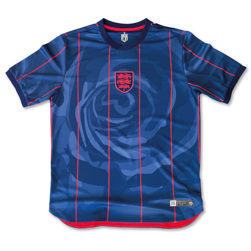 England Rose Away Football Jersey front navy standard fit performance fabric available @ asphaltsocialklub.com 