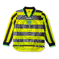 Henrik Away Football Jersey front volt yellow black retro style relaxed fit performance fabric available @ asphaltsocialklub.com