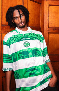 Henrik jersey green white oversize fit performance fabric on model available @ asphaltscialklub.com 