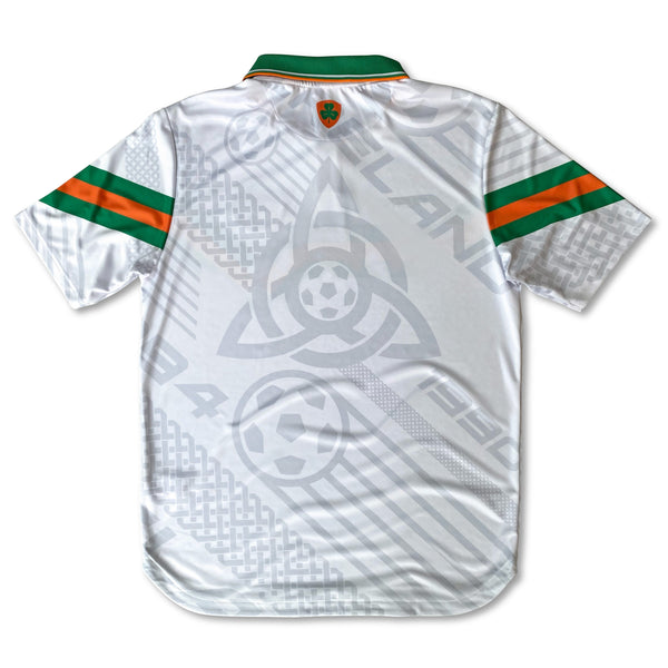Ireland 90's Away Football Jersey back white standard fit retro style available @ asphaltsocialklub.com 