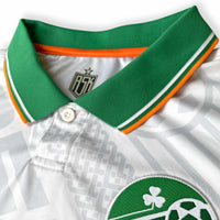 Ireland 90's Away Football Jersey white woven crest detail standard fit retro style available @ asphaltsocialklub.com 