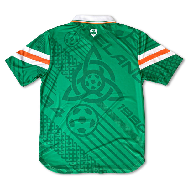 Ireland 90's Home Football Jersey back green 2025 standard fit retro style available @ asphaltsocialklub.com 