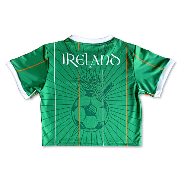 Ireland Crop Top back green fitted top stretch fabric 
