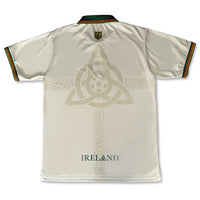 Ireland Triquetra Football Jersey back off white standard fit performance fabric available@ asphaltsocialklub.com 