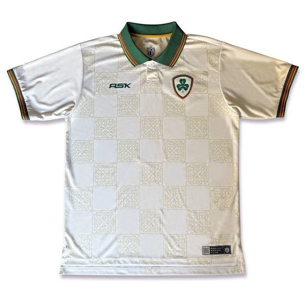 Ireland Triquetra Football Jersey front off white standard fit performance fabric available @ asphaltsocialklub.com 