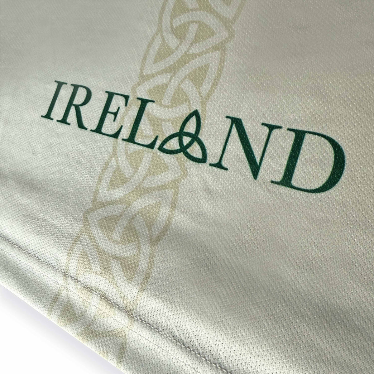 Ireland Triquetra Football Jersey off white back detail performance fabric available @ asphaltsocialklub.com