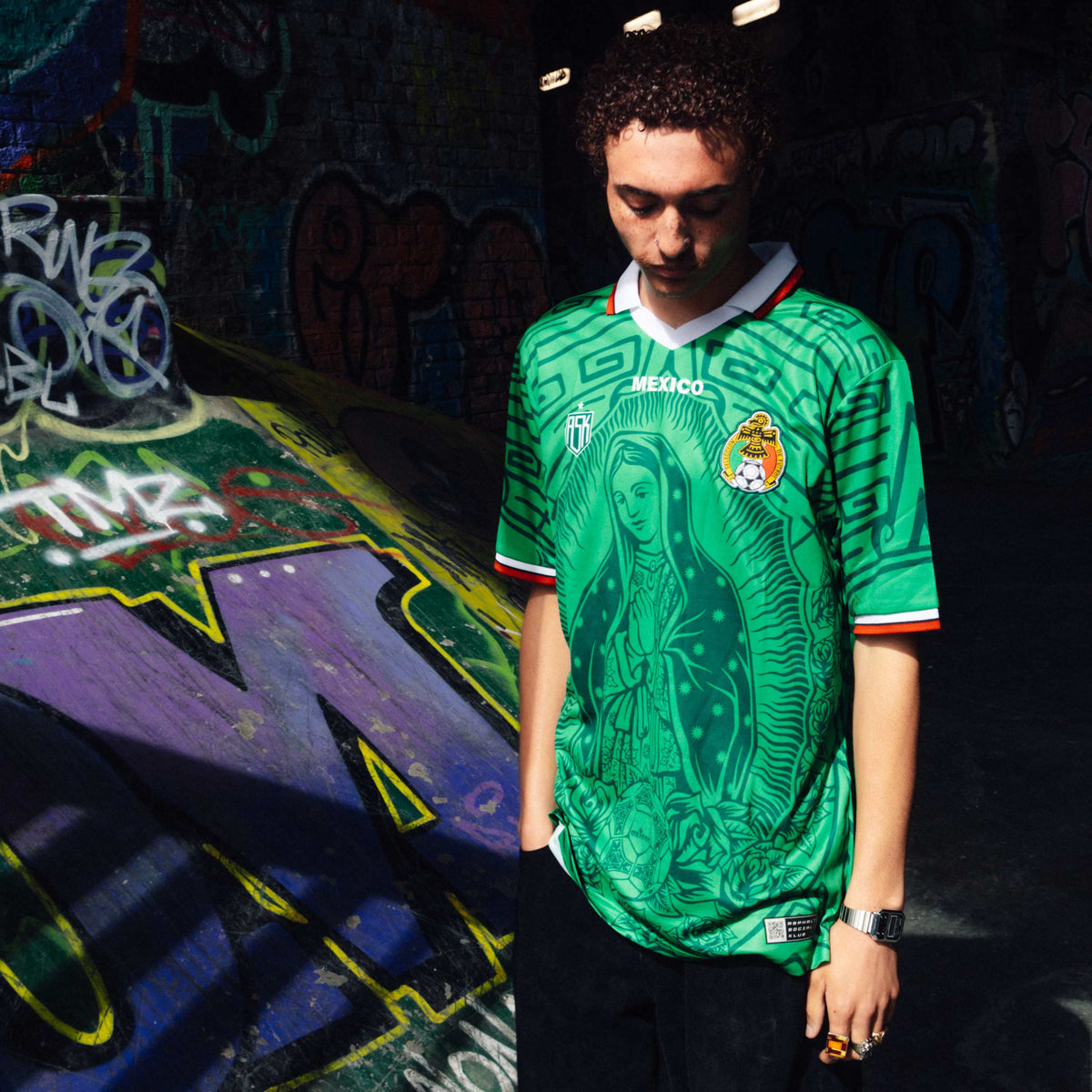mexico gear soccer MEXICO GUADALUPE HOME JERSEY – Asphalt Social Klub