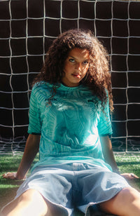 Mexico Guadalupe Copa Football Jersey Mint standard fit performance fabric on model available@ asphaltsocialklub.com 