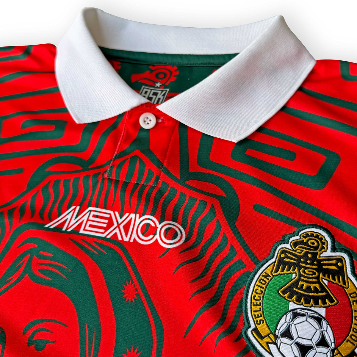 Mexico Guadalupe 97 Third Football Jersey red woven crest detail retro style boxy fit available @ asphaltsocialklub.com