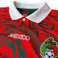 Mexico Guadalupe 97 Third Football Jersey red woven crest detail retro style boxy fit available @ asphaltsocialklub.com