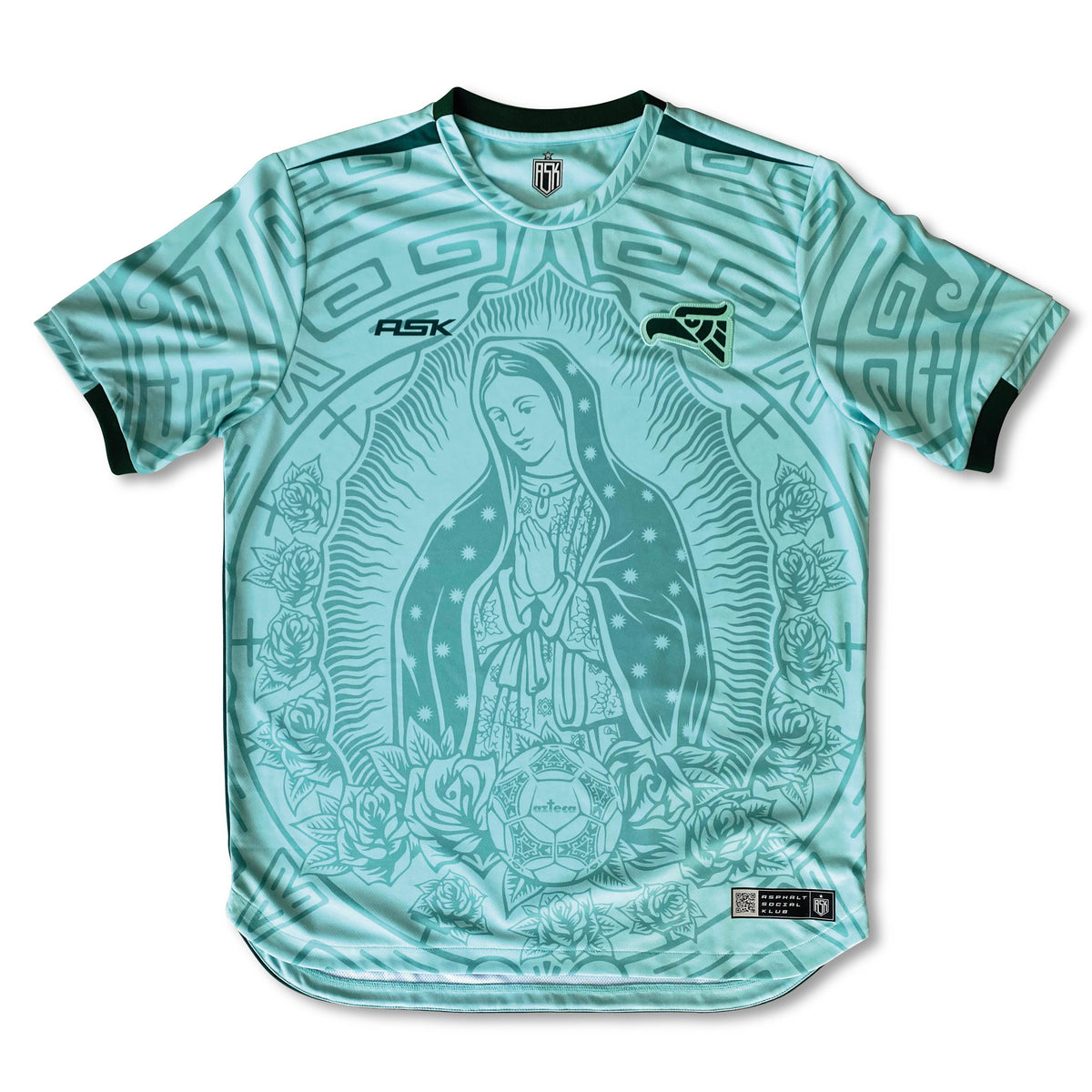 Mexico Guadalupe Copa Football Jersey front mint standard fit performance fabric available @ asphaltsocialklub.com 