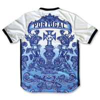 Portugal Azulejo Football Jersey back white standard fit performance fabric available @ asphaltsocialklub.com 