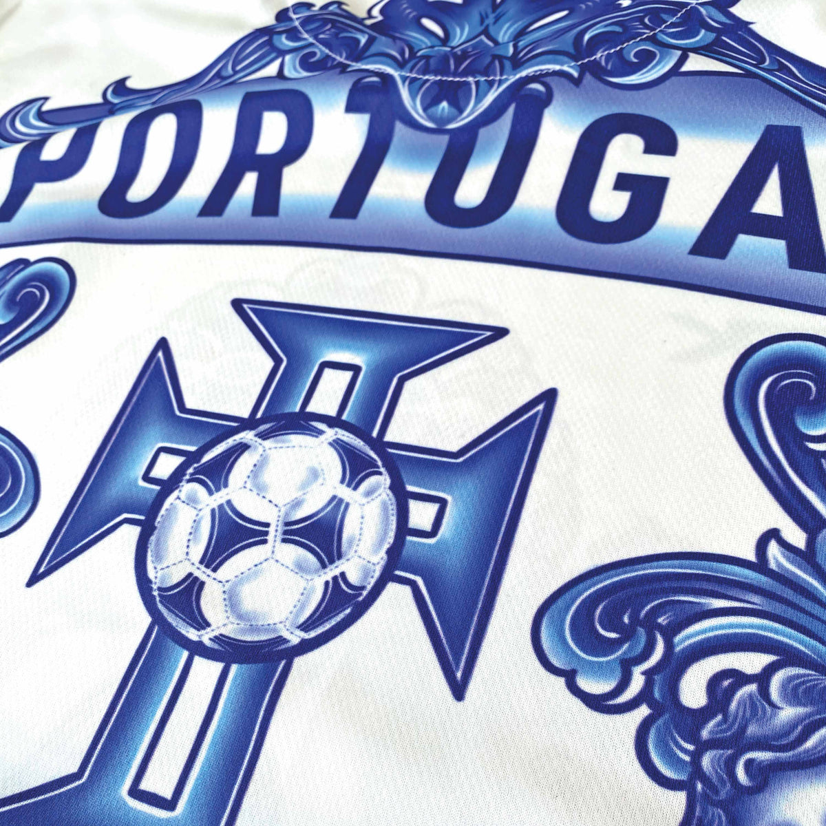 Portugal Azulejo Football Jersey white back neck detail standard fit performance fabric available @ asphaltsocialklub.com 