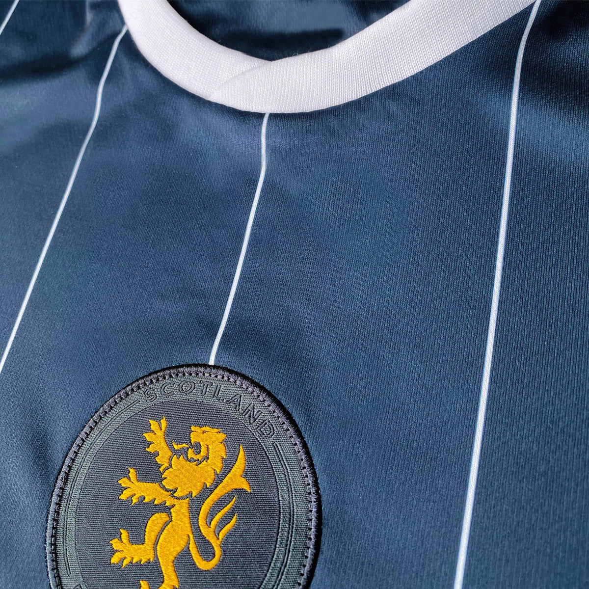 Scotland Hampden Football Jersey navy woven crest detail standard fit performance fabric available @ asphaltsocialklub.com
