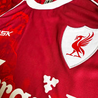 Stevie G Football Jersey red retro style oversize fit woven crest detail available @ asphaltsocialklub.com 