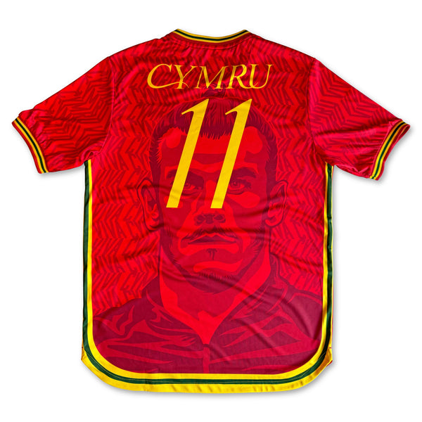 Viva Cymru Football Jersey back Gareth Bale inspired standard fit performance fabric available @ asphaltsocialklub.com 
