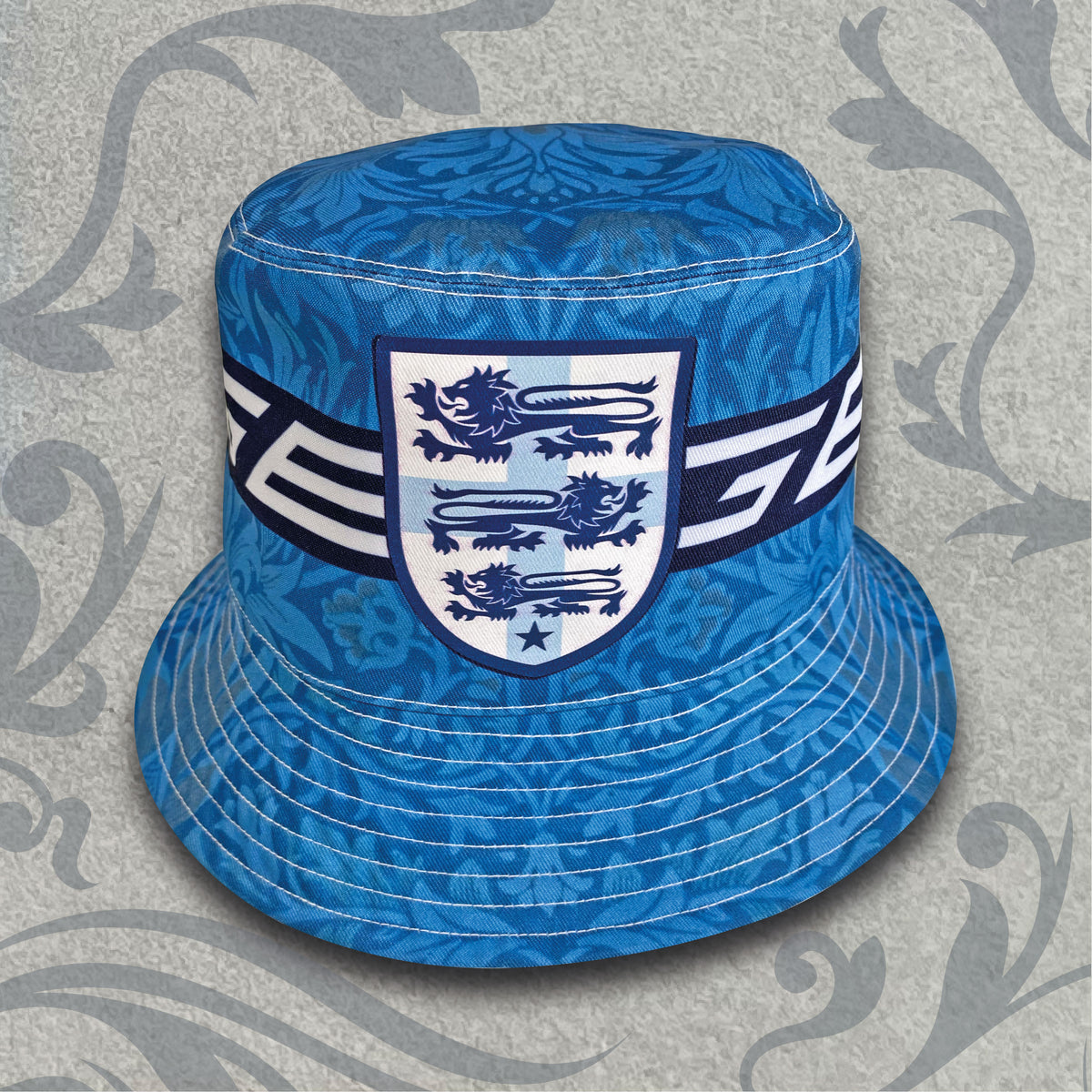 England Reversible Bucket Hat MD / White/Blue